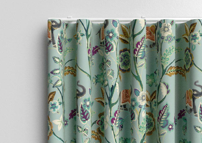 Gujarat, Vintage Blue - Made to Measure Curtain - Image 13